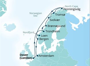 Seabourn Sojourn, 14 Night North Cape & Norwegian Fjords ex Dover, England Return