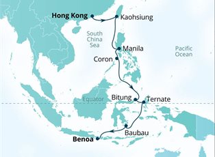 Seabourn Quest, 14 Night Taiwan, Philippines & Indonesia ex Hong Kong to Benoa, Bali, Indonesia Seabourn Quest, 14 Night Taiwan, Philippines & Indonesia ex Hong Kong to Benoa, Bali, Indonesia