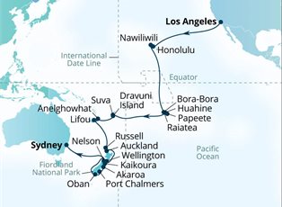 Seabourn Sojourn, 48 Night World Cruise: Pearls Of The South Pacific ex Los Angeles, California to Sydney, NSW, Australia
