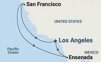 Royal Princess, 5 Night West Coast Getaway with San Francisco ex Los Angeles, California Return