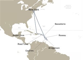 Queen Mary 2, 14 Nights Caribbean Celebration ex New York, NY, USA Return