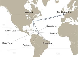 Queen Mary 2, 29 Nights Transatlantic Crossing And Caribbean Celebration ex Southampton, England, UK Return