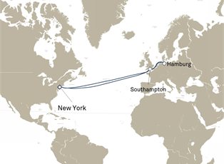 Queen Mary 2, 18 Nights Roundtrip Transatlantic Crossing ex New York, NY, USA Return