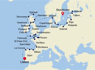 Silver Spirit, 35 Nights Lisbon to Stockholm ex Lisbon, Portugal to Stockholm  Sweden