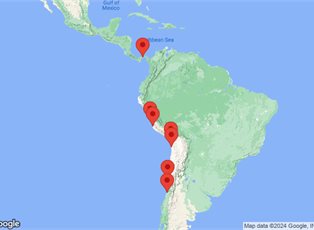 Azamara Quest, 13 Night Chile, Peru & Panama Voyage ex San Antonio (Santiago), Chile to Fort Amador, Panama