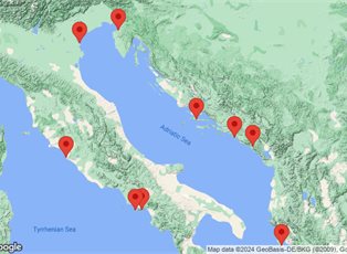 Azamara Onward, 10 Night Dalmatian & Amalfi Coasts Voyage ex Chioggia, Italy to Rome (Civitavecchia), Italy