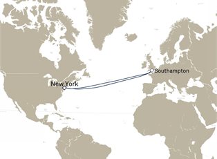 Queen Mary 2, 14 Nights Roundtrip Transatlantic Crossing ex New York, NY, USA Return