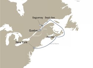 Queen Mary 2, 7 Nights Canada ex Quebec, QC, Canada to New York, NY, USA