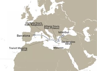 Queen Victoria, 7 Nights Istanbul And Greek Islands ex Istanbul, Turkey to Barcelona, Spain