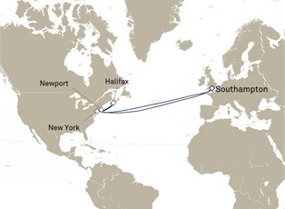 Queen Mary 2, 21 Nights Transatlantic Crossing ex Southampton, England, UK Return