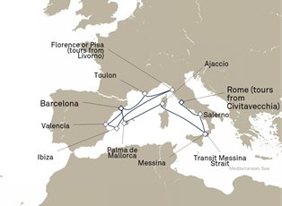 Queen Victoria, 14 Nights Italy ex Barcelona, Spain to Civitavecchia (tours to Rome), Italy