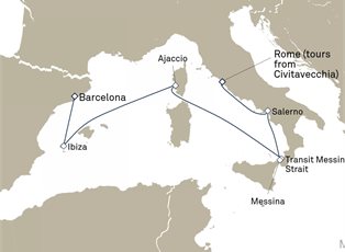 Queen Victoria, 7 Nights Italy ex Barcelona, Spain to Civitavecchia (tours to Rome), Italy