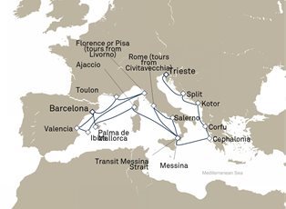 Queen Victoria, 21 Nights Adriatic And Western Mediterranean ex Barcelona, Spain to Trieste, Italy