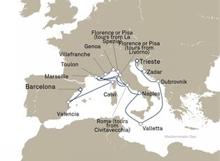 Queen Victoria, 21 Nights Adriatic And Western Mediterranean ex Trieste, Italy to Barcelona, Spain