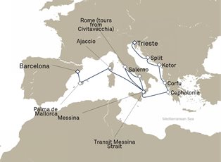 Queen Victoria, 14 Nights Adriatic And Western Mediterranean ex Barcelona, Spain to Trieste, Italy