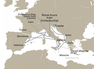 Queen Victoria, 14 Nights Adriatic And Western Mediterranean ex Civitavecchia (tours to Rome), Italy to Trieste, Italy