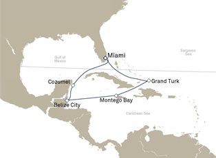 Queen Elizabeth, 9 Nights Western Caribbean ex Miami, Florida Return Queen Elizabeth, 9 Nights Western Caribbean ex Miami, Florida Return
