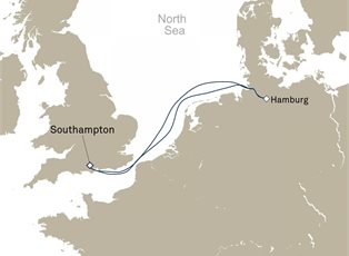 Queen Mary 2, 4 Nights Short Break To Hamburg ex Southampton, England, UK Return