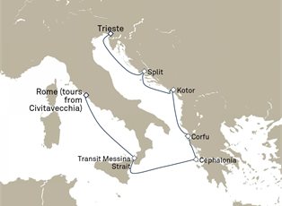 Queen Victoria, 7 Nights Greece And Adriatic ex Civitavecchia (tours to Rome), Italy to Trieste, Italy