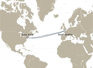 Queen Mary 2, 15 Nights Roundtrip Transatlantic Crossing ex New York, NY, USA Return