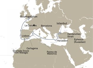 Queen Victoria, 17 Nights Mediterranean And Greek Islands ex Southampton, England, UK to Istanbul, Turkey