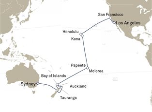 Queen Mary 2, 28 Nights Los Angeles To Sydney ex Los Angeles, CA, USA to Sydney, NSW, Australia