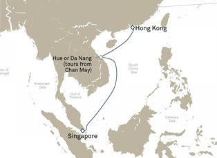 Queen Mary 2, 6 Nights Hong Kong To Singapore ex Hong Kong, China to Singapore