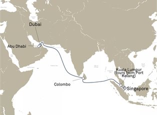 Queen Mary 2, 13 Nights Singapore To Dubai ex Singapore to Dubai, United Arab Emirates