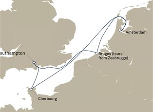 Queen Victoria, 7 Nights Zeebrugge ex Southampton, England, UK Return