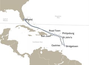 Queen Elizabeth, 12 Nights Eastern Caribbean Celebration ex Miami, Florida Return Queen Elizabeth, 12 Nights Eastern Caribbean Celebration ex Miami, Florida Return