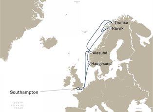 Queen Victoria, 12 Nights Norway And Northern Lights ex Southampton, England, UK Return