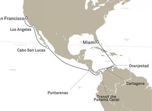 Queen Elizabeth, 18 Nights San Francisco To Miami ex San Francisco, CA, USA to Miami, Florida Queen Elizabeth, 18 Nights San Francisco To Miami ex San Francisco, CA, USA to Miami, Florida