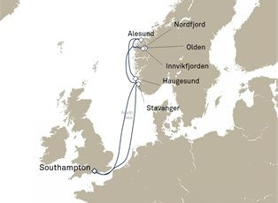 Queen Anne, 7 Nights Norwegian Fjords ex Southampton, England, UK Return