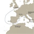 Queen Anne, 8 Nights Western Mediterranean ex Civitavecchia (tours to Rome), Italy to Southampton, England, UK