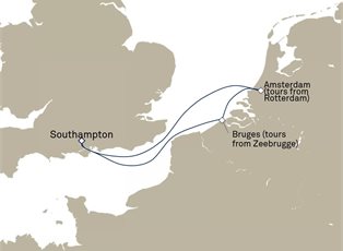 Queen Anne, 4 Nights Rotterdam And Zeebrugge Short Break ex Southampton, England, UK Return