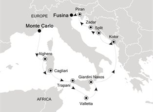 Silver Spirit, 12 Nights Monte Carlo to Fusina ex Monte Carlo, Monaco to Fusina, Italy Silver Spirit, 12 Nights Monte Carlo to Fusina ex Monte Carlo, Monaco to Fusina, Italy