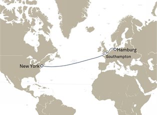 Queen Anne, 11 Nights Maiden Transatlantic Crossing From Hamburg ex Hamburg, Germany to New York, NY, USA