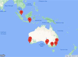 Azamara Pursuit, 21 Night Australia Intensive Voyage ex Singapore to Melbourne, VIC, Australia Azamara Pursuit, 21 Night Australia Intensive Voyage ex Singapore to Melbourne, VIC, Australia