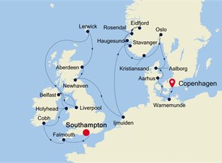 Silver Spirit, 23 Nights Southampton to Copenhagen ex Southampton, England to Copenhagen, Denmark Silver Spirit, 23 Nights Southampton to Copenhagen ex Southampton, England to Copenhagen, Denmark