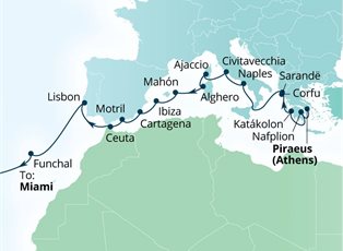 Seabourn Quest, 28 Night Grecian Gems, Spanish Explorer & Atlantic Crossing ex Athens (Piraeus) Greece to Miami, Florida USA Seabourn Quest, 28 Night Grecian Gems, Spanish Explorer & Atlantic Crossing ex Athens (Piraeus) Greece to Miami, Florida USA