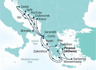 Seabourn Quest, 21 Night Grecian Gems & Dalmatian Coast ex Athens (Piraeus) Greece Return Seabourn Quest, 21 Night Grecian Gems & Dalmatian Coast ex Athens (Piraeus) Greece Return