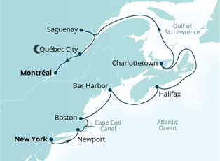 Seabourn Ovation, 12 Night Canada & New England Fall Foliage ex New York, USA to Montreal, Quebec, Canada Seabourn Ovation, 12 Night Canada & New England Fall Foliage ex New York, USA to Montreal, Quebec, Canada
