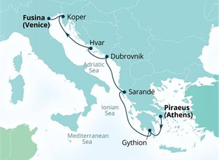 Seabourn Quest, 7 Night Adriatic & Grecian Gems ex Athens (Piraeus) Greece to Fusina, Italy Seabourn Quest, 7 Night Adriatic & Grecian Gems ex Athens (Piraeus) Greece to Fusina, Italy