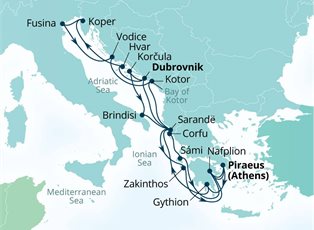 Seabourn Quest, 21 Night Adriatic Coasts, Grecian Gems & Dalmatian Delights ex Dubrovnik, Croatia to Athens (Piraeus) Greece Seabourn Quest, 21 Night Adriatic Coasts, Grecian Gems & Dalmatian Delights ex Dubrovnik, Croatia to Athens (Piraeus) Greece