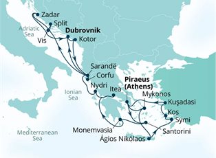 Seabourn Quest, 21 Night Grecian Gems, Ephesus & Dalmatian Delights ex Athens (Piraeus) Greece to Dubrovnik, Croatia Seabourn Quest, 21 Night Grecian Gems, Ephesus & Dalmatian Delights ex Athens (Piraeus) Greece to Dubrovnik, Croatia