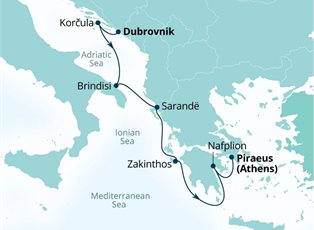 Seabourn Quest, 7 Night Greece & Dalmatian Delights ex Dubrovnik, Croatia to Athens (Piraeus) Greece Seabourn Quest, 7 Night Greece & Dalmatian Delights ex Dubrovnik, Croatia to Athens (Piraeus) Greece
