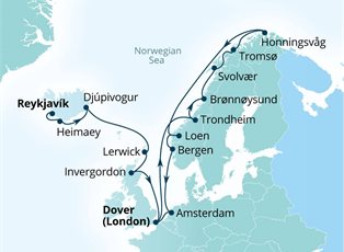Seabourn Ovation, 21 Night Midsummer Magic: Icelandic & Norwegian Fjords ex Reykjavik, Iceland to Dover, England Seabourn Ovation, 21 Night Midsummer Magic: Icelandic & Norwegian Fjords ex Reykjavik, Iceland to Dover, England