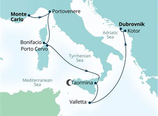 Seabourn Quest, 10 Night Tyrrhenian Treasures ex Monte Carlo, Monaco to Dubrovnik, Croatia Seabourn Quest, 10 Night Tyrrhenian Treasures ex Monte Carlo, Monaco to Dubrovnik, Croatia