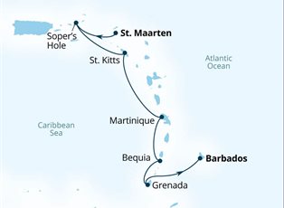 Seabourn Ovation, 7 Night Yachtsman's Caribbean ex Philipsburg, St Maarten to Bridgetown, Barbados Seabourn Ovation, 7 Night Yachtsman's Caribbean ex Philipsburg, St Maarten to Bridgetown, Barbados