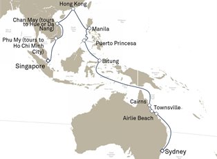 Queen Victoria, 26 Nights Sydney To Singapore ex Sydney, NSW, Australia to Singapore Queen Victoria, 26 Nights Sydney To Singapore ex Sydney, NSW, Australia to Singapore